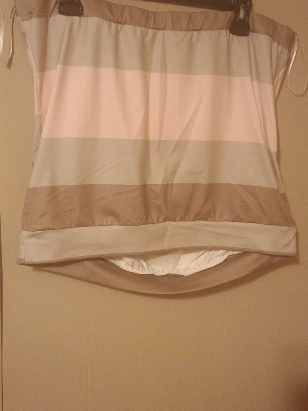 SHEIN Cream and White Sleeveless Top